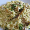 Risotto ai funghi porcini e salsiccia.