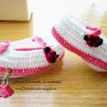 Scarpette ballerina realizzate a uncinetto !!