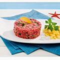 Tartare di Manzo e Pesche fresche