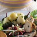 Insalata di pollo arrosto con lingua e patate