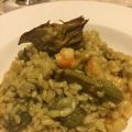 RISOTTO INTEGRALE CON CARCIOFI E GAMBERI