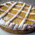Crostata sfogliata con orzo e arancia candita