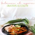 Salmone al vapore con verdure allo zenzero