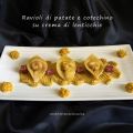 Ravioli di patate e cotechino su crema di[...]