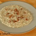Risotto con caprino e datteri