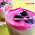 Cheesecake tricolore al cucchiaio