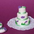 Mini wedding cake e confetti lavanda, le prove
