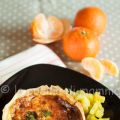 Flan di gorgonzola con sedano al mandarino