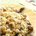 RISOTTO AI 3 CEREALI CON FUNGHI E SALSICCIA