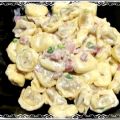 Tortellini panna, prosciutto e piselli