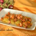 Tortelli di patate e funghi con sugo di polpo
