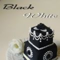 Segnatavolo : Una sposa in bianco nero ed avorio