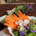 insalata di primavera ai fiori di salvia