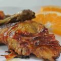 Faraona all'arancia con pancetta croccante