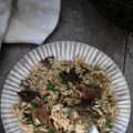Riso con funghi shiitake e pleurotus