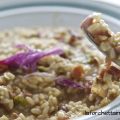Risotto con cipolla rossa, speck e asiago
