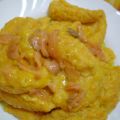 Quennelles di patate e zucca gialla con salmone