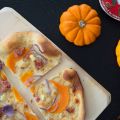 Pumpkin, Sausage and Camembert Flammkuchen