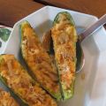 Barchette di zucchine ripiene di riso e tonno