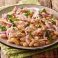 Insalata di cannellini, tonno e cipollotti