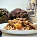 Riso con carciofi, castagne e salsiccia