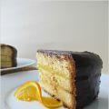 Torta all'arancia glassata al cioccolato