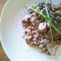 CEREALI RISOTTATI CON RADICCHIO ROSSO E FUNGHI
