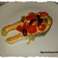 Trancio di salmone con pomodorini ed olive