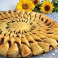 Girasole di pasta sfoglia e nutella