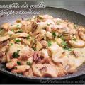 Straccetti di pollo con funghi e stracchino