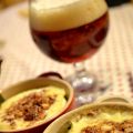 Spatzle alla birra con tomino e mandorlato