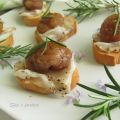 Crostini con lardo e castagne