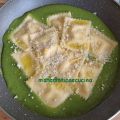 Ravioli ripieni di Ricotta con Crema di Piselli