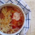 Crumble di prugne e pere