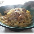 Tagliatelle con salsa al mascarpone e noci