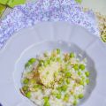 RISOTTO AL PROSCIUTTO COTTO E CRUMBLE DI PISELLI
