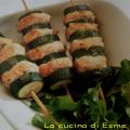 Spiedini di zucchine e polpette di pollo