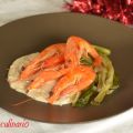 Gamberi con scarola saltata su crema di[...]