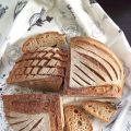 Pane semintegrale con licoli cotto su pietra