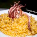 Risotto alla camomilla, zafferano e totani