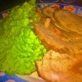 lombo di maiale arrosto con purè di piselli