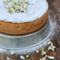 Torta con crema pasticcera e amarene