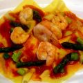 La lasagnetta aperta con code di gamberi e[...]