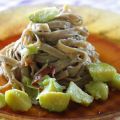Tagliatelle di farro con cavolini di Bruxelles