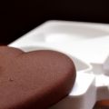 Un cuore gelato alla menta e cioccolato