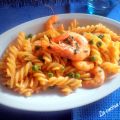 FUSILLI CON GAMBERETTI E PISELLI