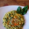Risotto con spinaci, nocciole e curcuma fresca