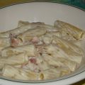Pasta con gorgonzola e speck