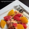 Carpaccio di trota scottato agli agrumi
