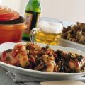 Coniglio e funghi alla birra